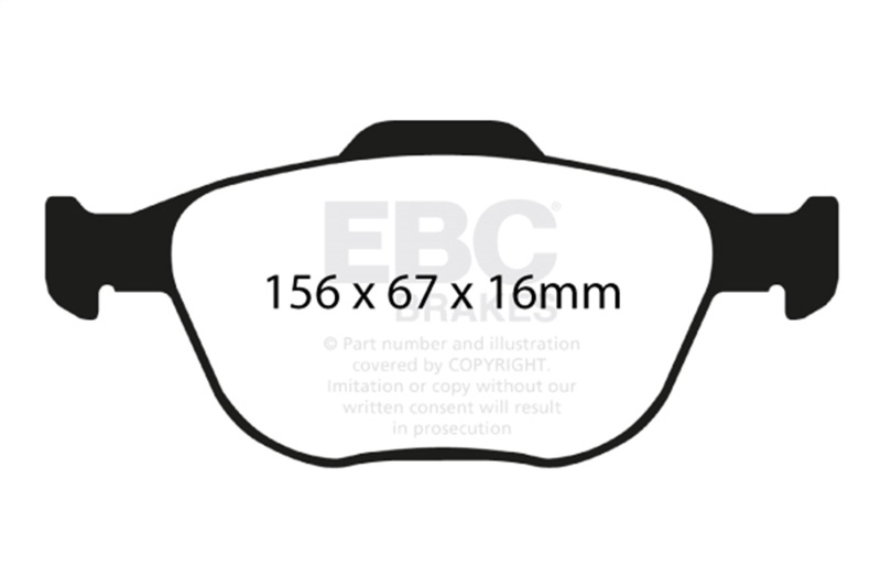 EBC Racing 04-08 Ford Fiesta ST (Mk6) RP-1 Race Front Brake Pads