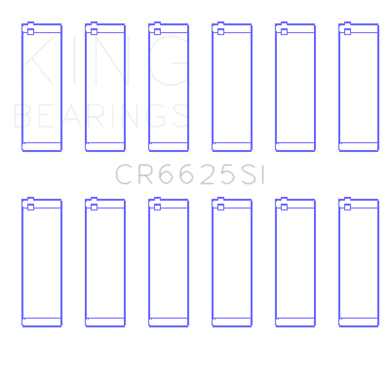 King Engine Bearings Chevrolet 262 (Size +0.50mm) Connecting Rod Bearing Set