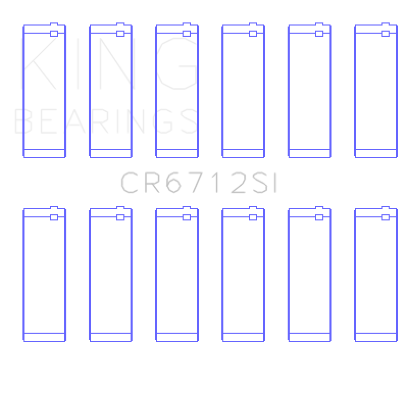 King Engine Bearings Ford V6 Triton/Ohv (Size +1.0mm) Connecting Rod Bearing Set