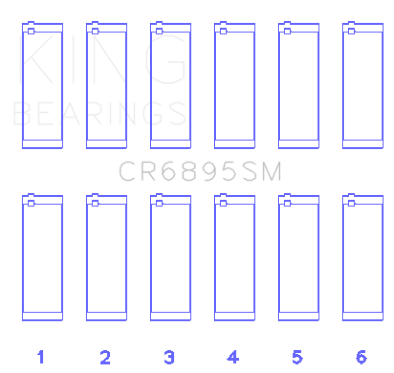 King Engine Bearings Ford Ecoboost 3.5L V6 (Size +0.75mm) Connecting Rod Bearing Set