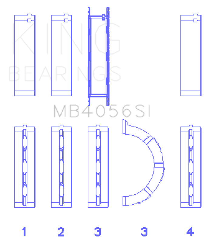 King Engine Bearings 97-07 Ford 2.5L/2.9L/3.0L (Size 0.25) Main Bearing Set