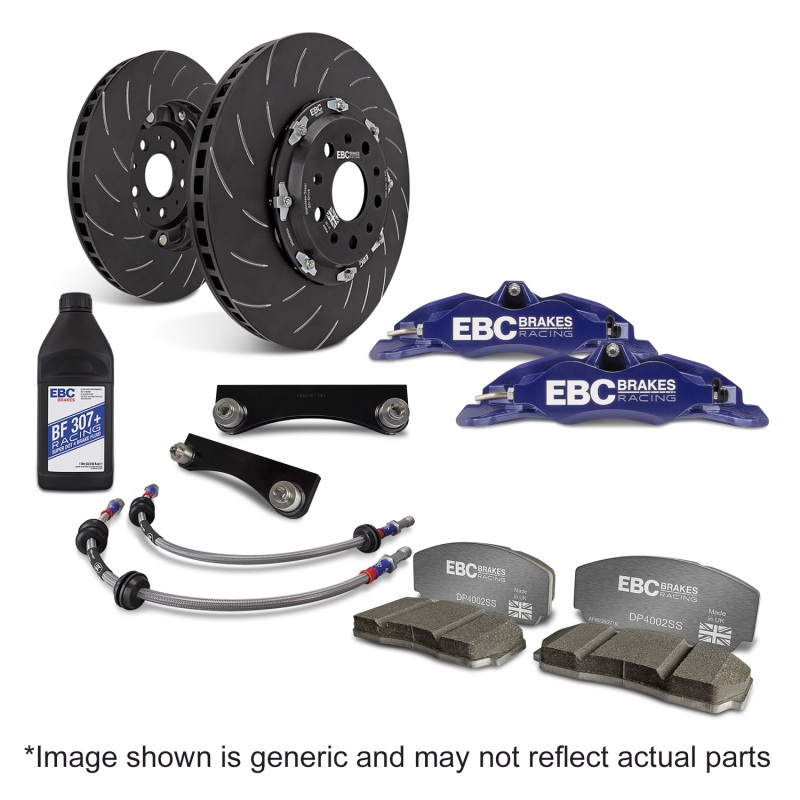 EBC Racing 15-21 Volkswagen GTI Mk7 Blue Apollo-4 Calipers 355mm Rotors Front Big Brake Kit