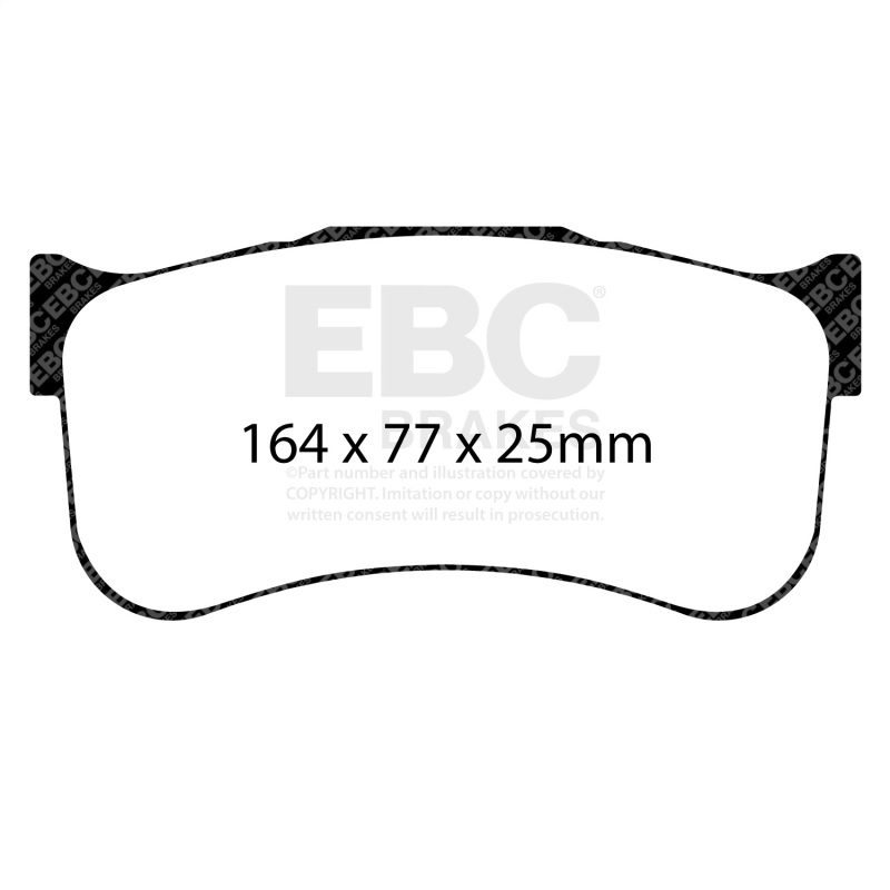 EBC Racing Alcon CAR9549 D64 SR-21 Sintered Race Front Brake Pads