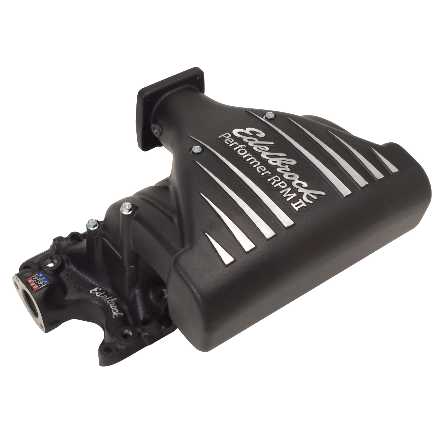 Performer RPM II Intake Manifold #71233 For 5.0L Small-Block Ford, Black Finish (71233)