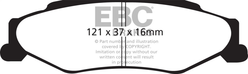 EBC Racing 01-13 Chevrolet Corvette C5/C6 5.7L/6.0L/6.2L Rear SR-11 Sintered Race Brake Pads
