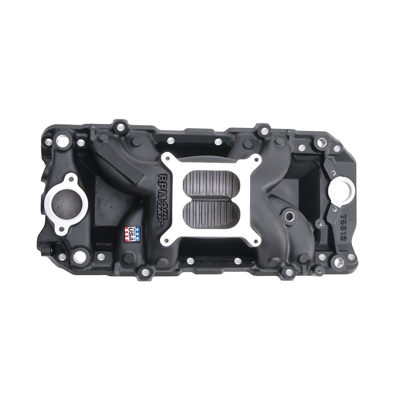 RPM Air-Gap Big Block Chevy 2-O Black Intake Manifold (75613)