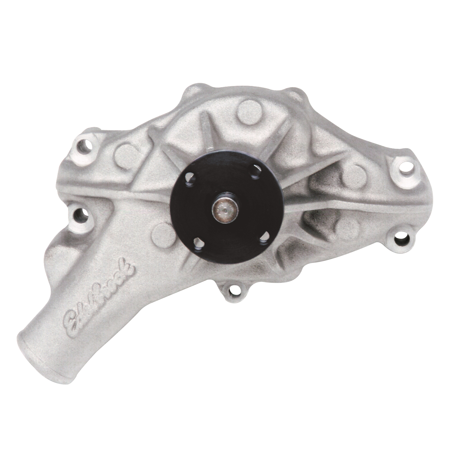 Long Water Pump #8881 For Small-Block Chevy, Reverse Rotation, Satin Finish (8881)