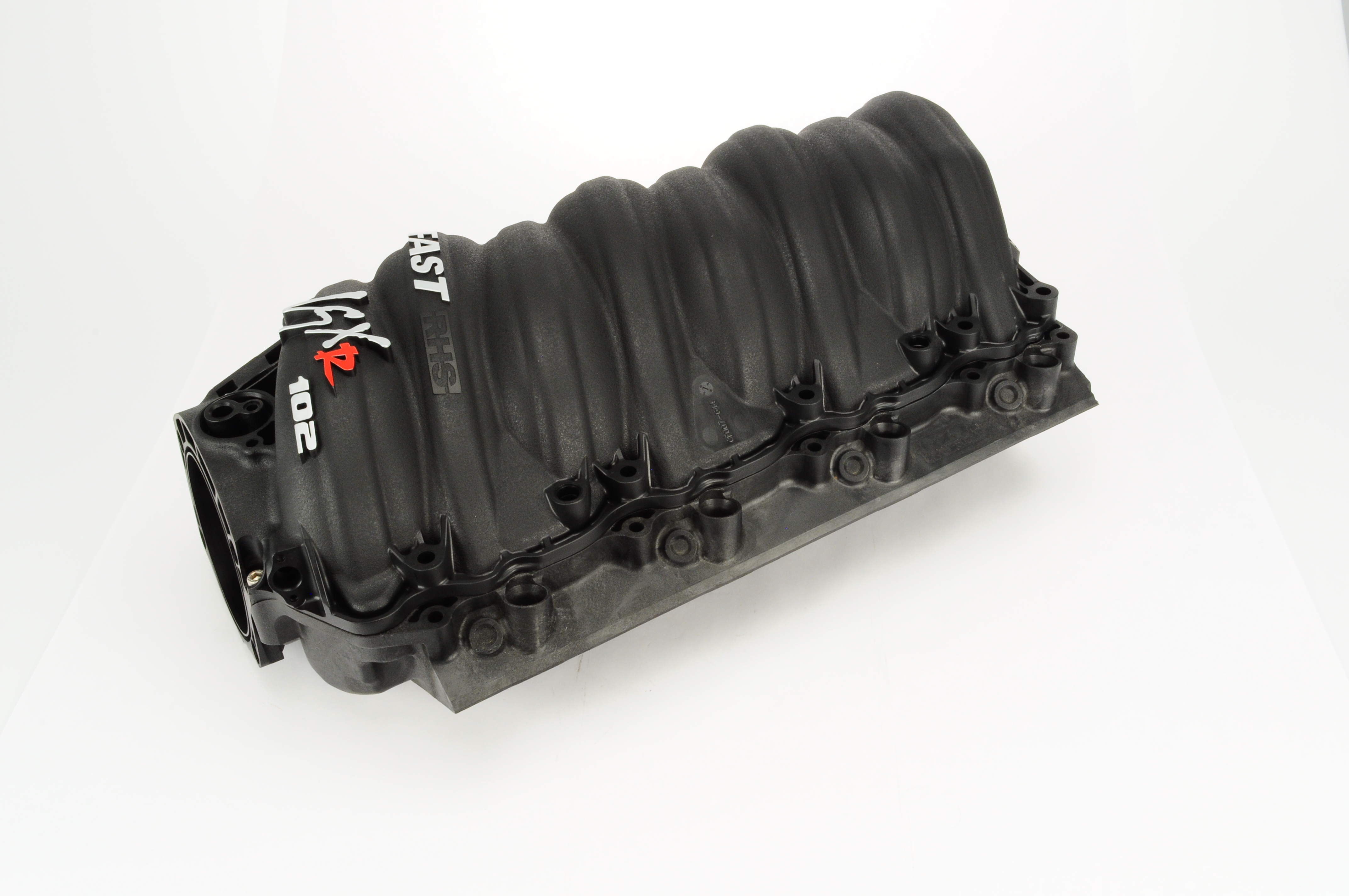 LSXr MANIFOLD, LS3 SHORT RACE MANIFOLD ASSEMBLY WITH RED RUNNERS (146104B)