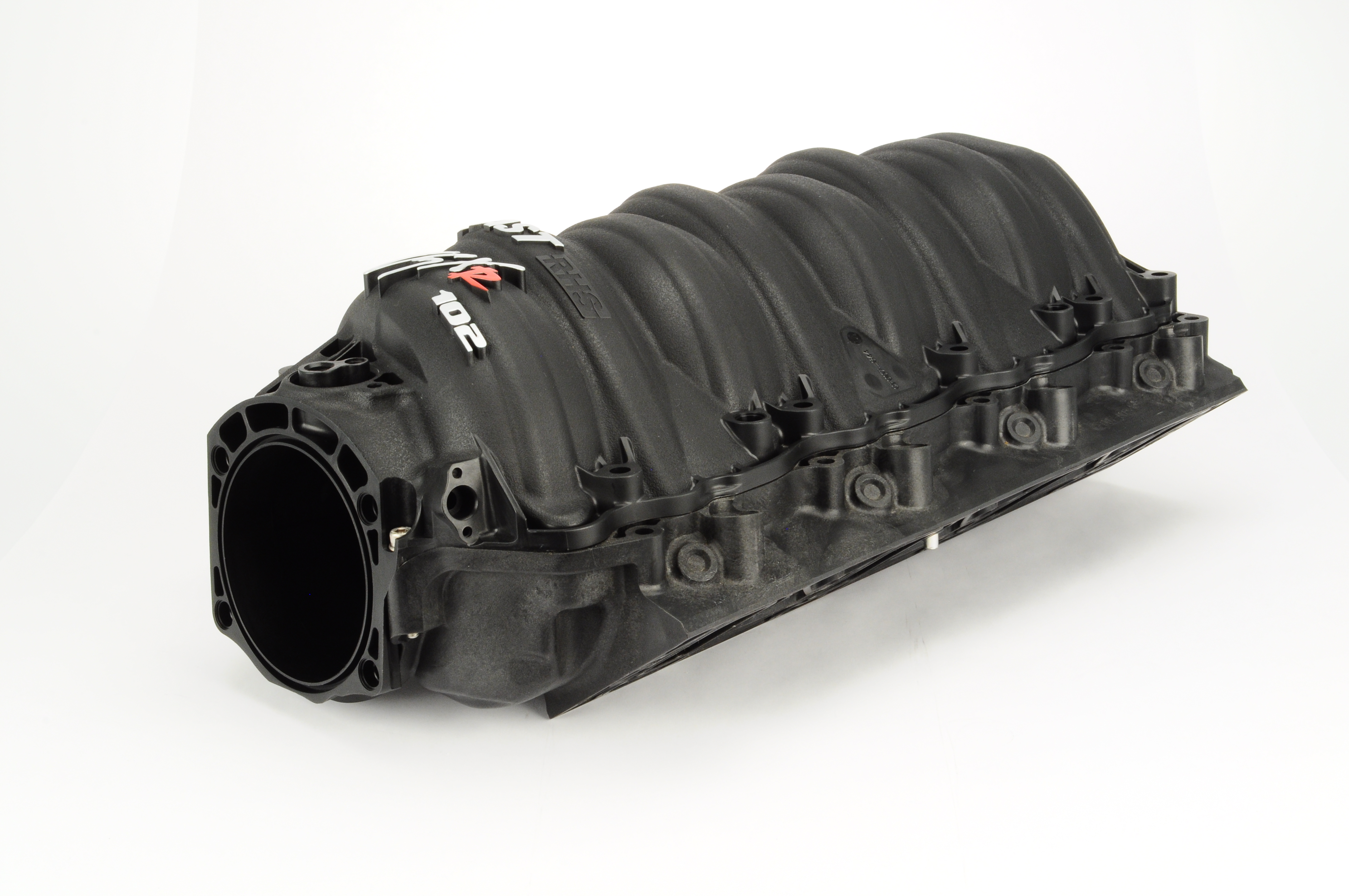 LSXr MANIFOLD, LS3 SHORT RACE MANIFOLD ASSEMBLY WITH RED RUNNERS (146104B)