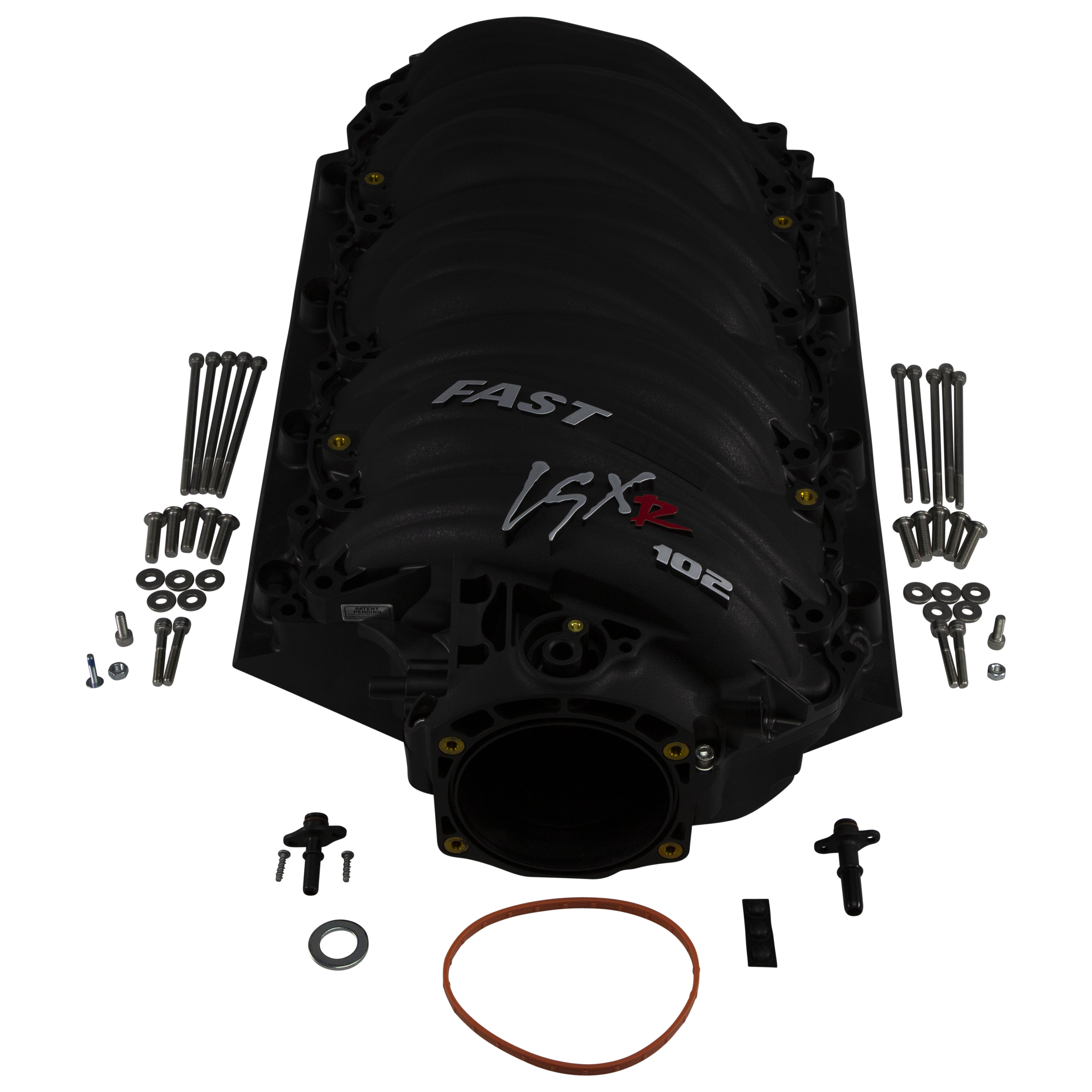 LSXr MANIFOLD, 102MM RECT PORT LS3 CAR BLACK (146102B)