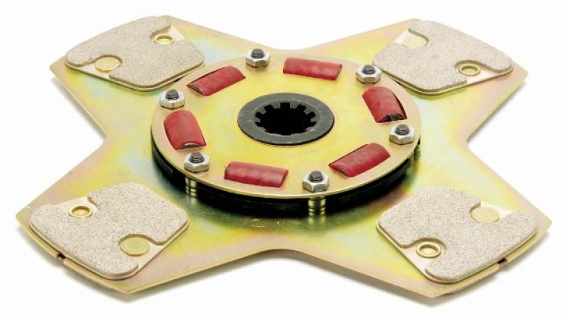 McLeod Disc: 400 Series:Sprung Hub Flat 4 Paddle 10.5" X 1-1/16 X10 Spline