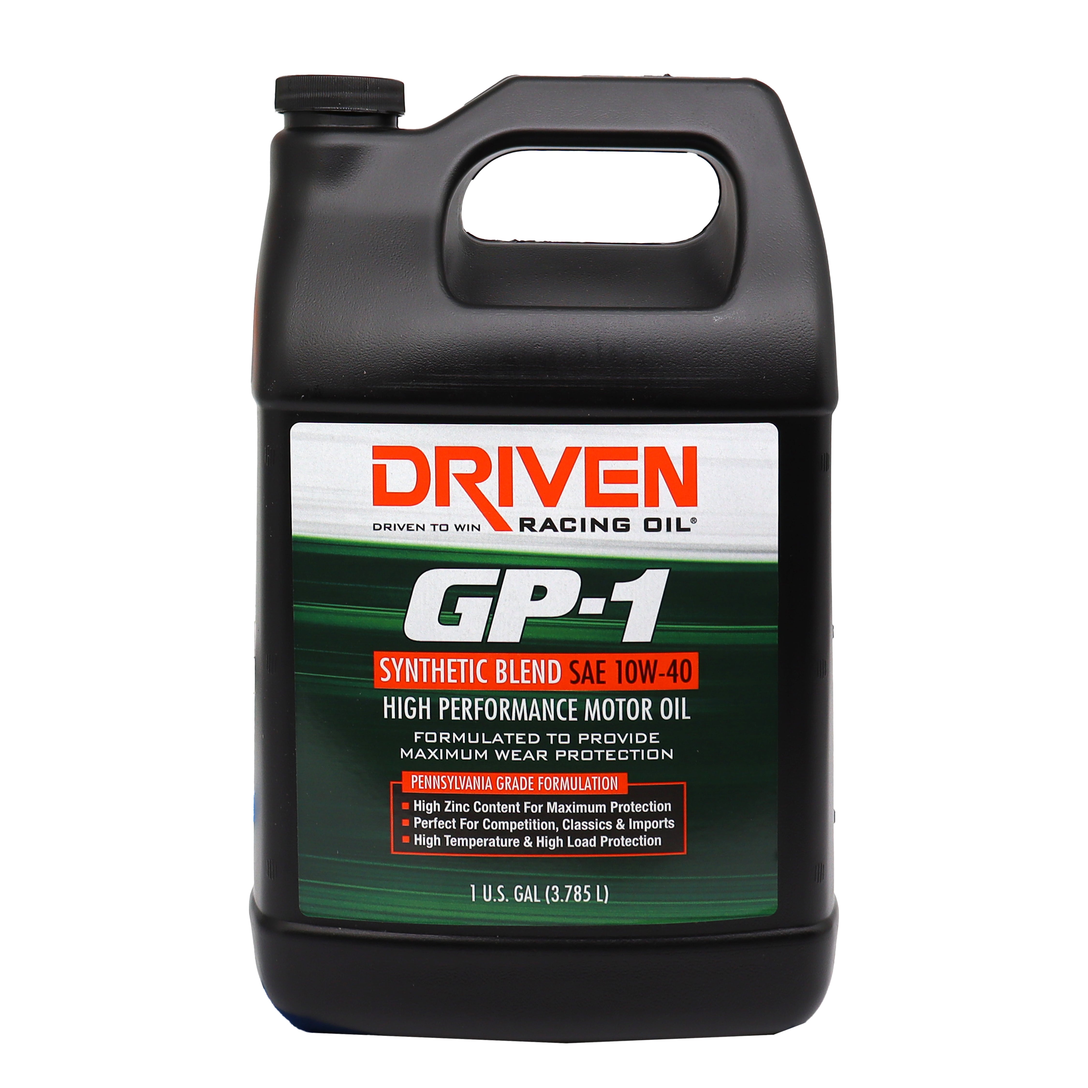 Driven Racing Oil GP-1 SAE 10W-40 - Gallon — 4 pack