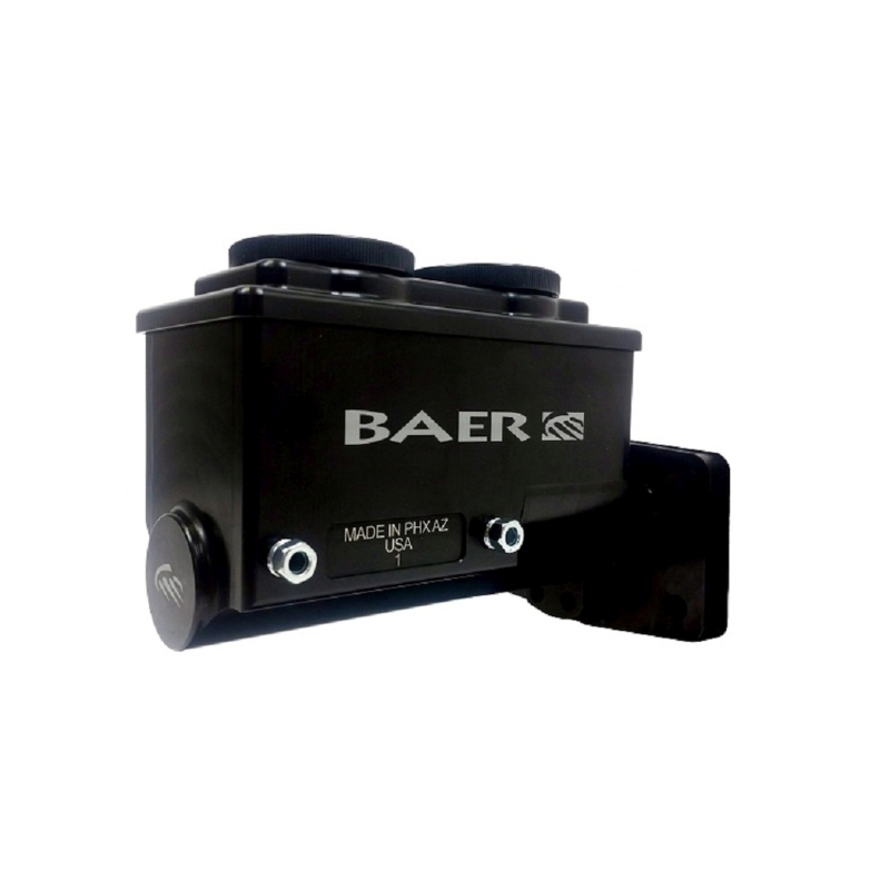 Baer Brakes Mopar 1-1/8in Bore Remaster 4-Bolt Left Port Master Cylinder Assembly - Black