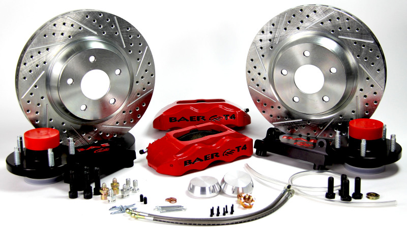 Baer Brakes 62-69 Ford Fairlane STD Studs 13in Track4 Front SDZ Brake Kit - Black