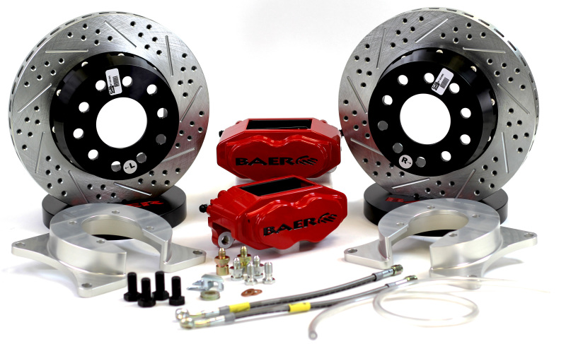 Baer Brakes Rear Ends w/ Ford 9in Torino Bearing Housing Ends 11in SS4+ Rear SDZ Brake Kit - Red