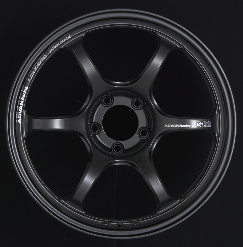 Advan RG-D2 17x7.5 +38 5x100 Semi Gloss Black Wheel