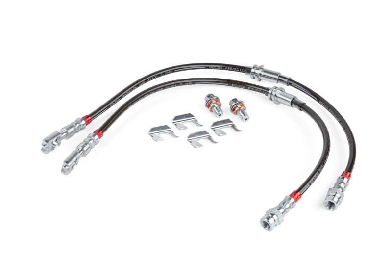 APR 15-20 Audi A3/A3 Quattro/S3/15-24 VW Golf R Braided Stainless Steel Brake Line Set - Front