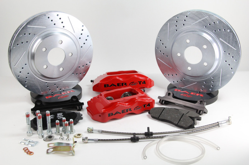 Baer Brakes 1984 Chevrolet Corvette 13in Track4 Front SDZ Brake Kit - Comp Yellow