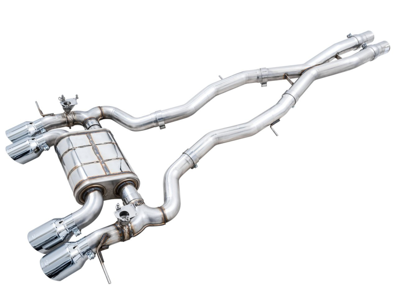 AWE Tuning SwitchPath Cat-Back Exhaust for BMW G8X M3/M4 - Chrome Silver Tips