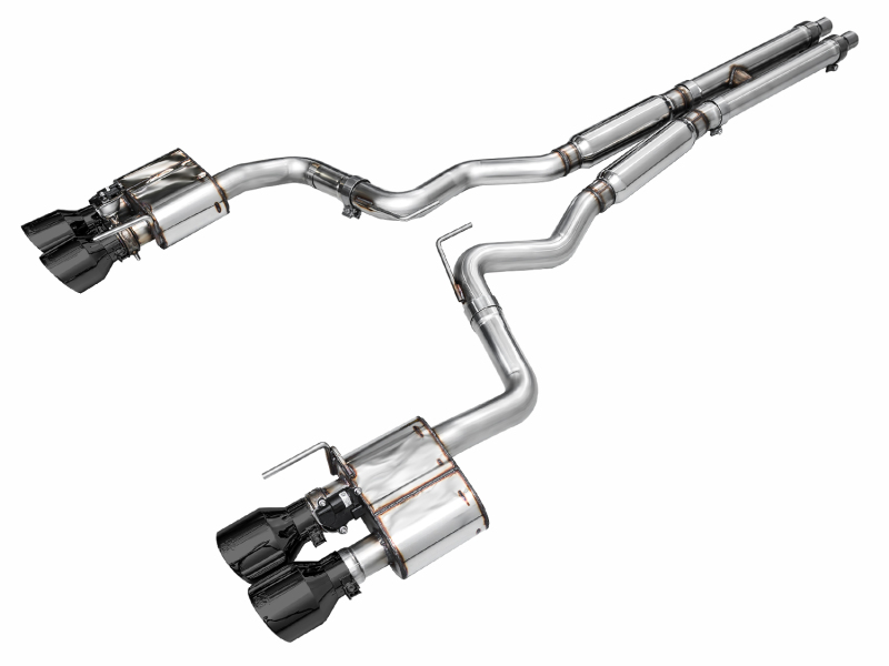 AWE 2024 Ford Mustang Dark Horse S650 RWD SwitchPath Cat-Back Exhaust w/ Quad Diamond Black Tips