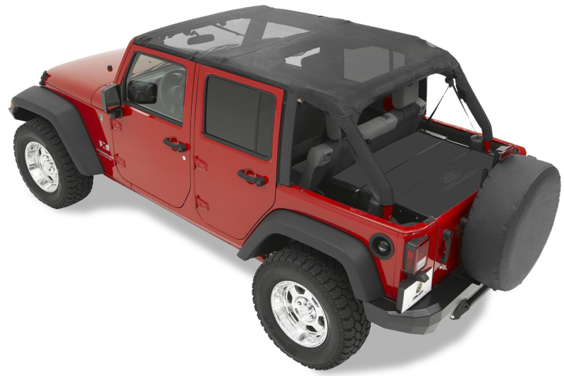 Bestop 07-09 Jeep Wrangler JK 4-Door Header Safari Bikini (Mesh)
