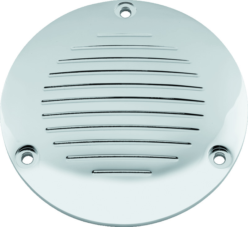 Bikers Choice 70-98 Big Twin Chrome Grooved 3 Hole Derby Cover