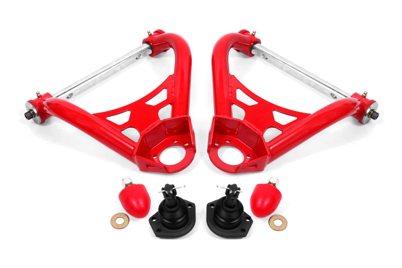 BMR 64-72 A-Body Upper Non-Adj. A-Arms w/ Stock Spindles (Polyurethane) - Red