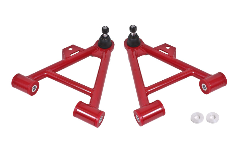 BMR 79-93 Fox Mustang Lower Non-Adj. A-Arms (Coilover Only) w/ STD. Ball Joint (Poly) - Red