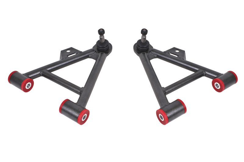 BMR 79-93 Mustang Lower Non-Adj. A-Arms (Coilover Only) w/ Tall Ball Joint (Poly) - Black Hammertone