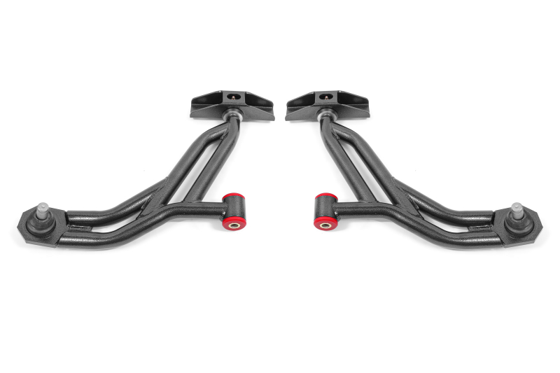BMR 10-14 Ford Mustang / Shelby GT500 Non-Adj. Lower A-Arms (Poly/Delrin) - Black Hammertone