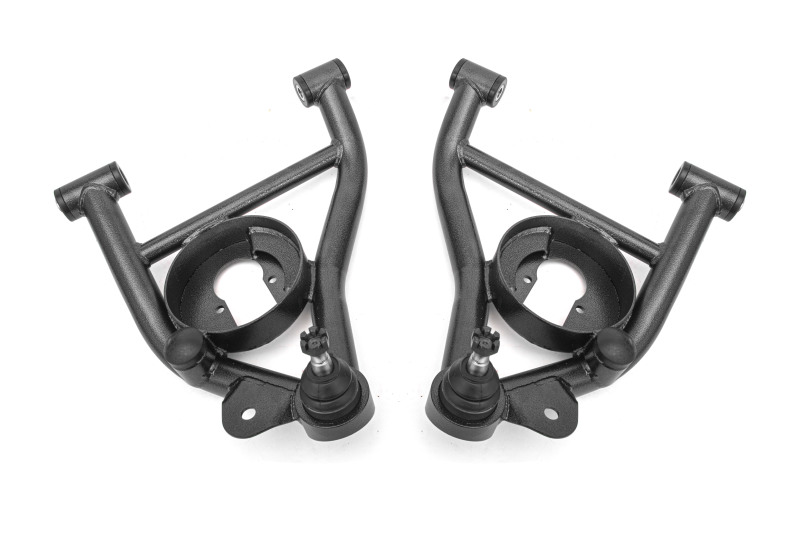 BMR 82-92 F-Body A-arms Lower DOM, Non-adj Delrin Bushings Spring Pocket - Black Hammertone