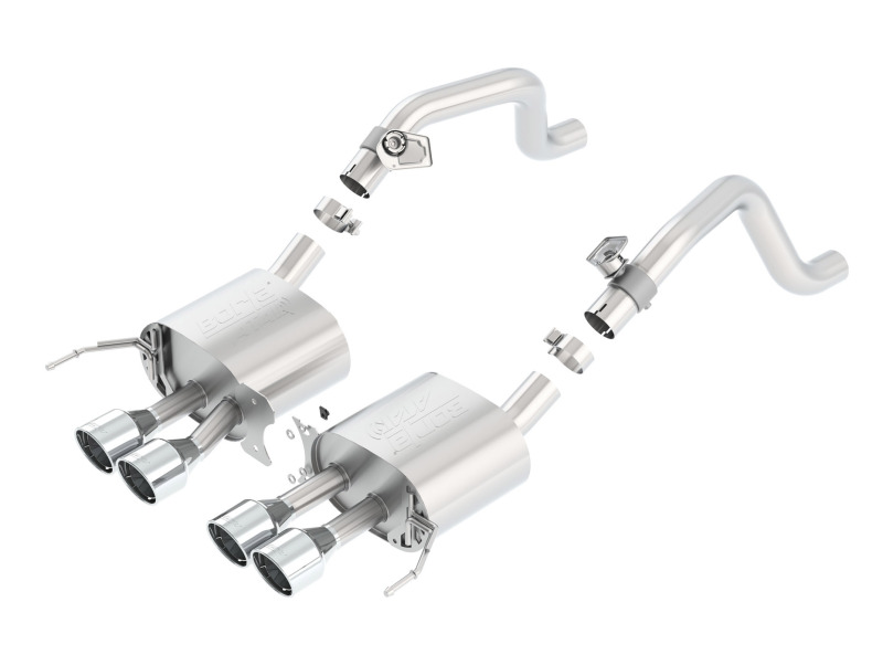 Borla 2014 Chevy Corvette C7 w/ AFM w/o NPP Atak Rear Section Exhaust Quad Rd Rl IC Tips