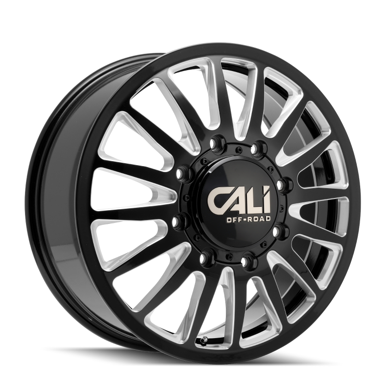 Cali Off-Road 9110D Summit Dually 22x8.25 / 8x165.1 BP / 115mm OS / 121.3mm Hub Gls Blk Mill Wheel