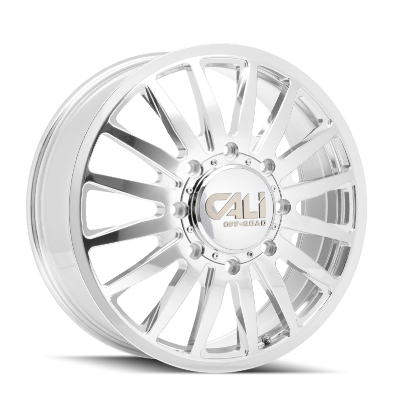 Cali Off-Road 9110D Summit Dually 20x8.25 / 8x210 BP / -192mm Offset / 154.2mm Hub Polished Wheel