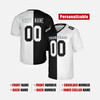 Personalized Men's Las Vegas Raiders Football Jersey Black White Split Fan Style - Custom Team, Name & Number