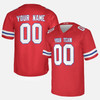 Personalized Men's New England Patriots Football Jersey Red Alternate Style - Custom Team, Name & Number