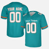 Personalized Men's Miami Dolphins Football Jersey Aqua Fan Style - Custom Team, Name & Number