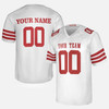 Personalized Men's San Francisco 49ers Football Jersey White Fan Style - Custom Team, Name & Number