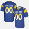 Personalized Men's Los Angeles Rams Football Jersey Royal Fan Style - Custom Team, Name & Number
