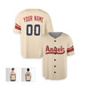 Personalized Men's Los Angeles Angels Baseball Jersey Cream City Connect Style - Custom Name & Number