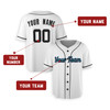 Personalized Men's Miami Marlins Baseball Jersey White Home Style - Custom Team, Name & Number