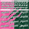 Personalized Baseball Jersey Graffiti Pattern Scratch - White Green Pink