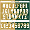 Personalized Baseball Jersey Graffiti Pattern Scratch - White Green Old Gold