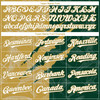 Personalized Baseball Jersey Graffiti Pattern Scratch - White Green Old Gold