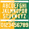 Personalized Baseball Jersey Graffiti Pattern Scratch - White Kelly Green Gold