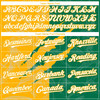 Personalized Baseball Jersey Graffiti Pattern Scratch - White Kelly Green Gold