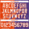 Personalized Baseball Jersey Graffiti Pattern Scratch - White Purple Orange
