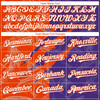Personalized Baseball Jersey Graffiti Pattern Scratch - White Purple Orange