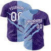 Personalized Baseball Jersey Graffiti Pattern Scratch - White Purple