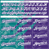 Personalized Baseball Jersey Graffiti Pattern Scratch - White Purple Teal